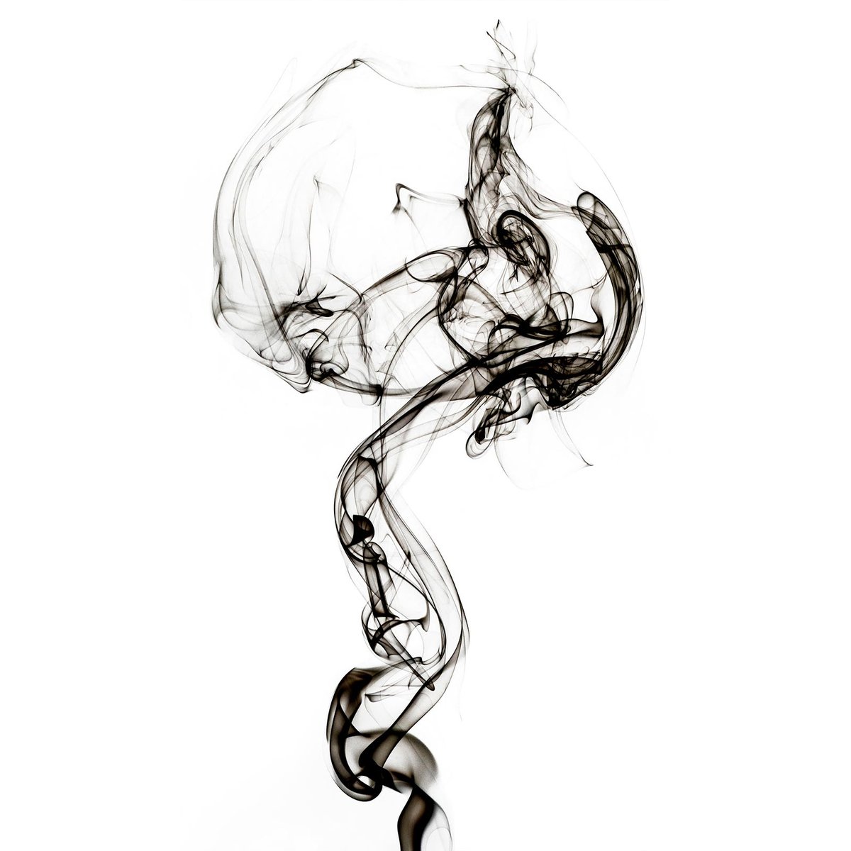 Papier peint graphique fumee noire intissé, HEXOA