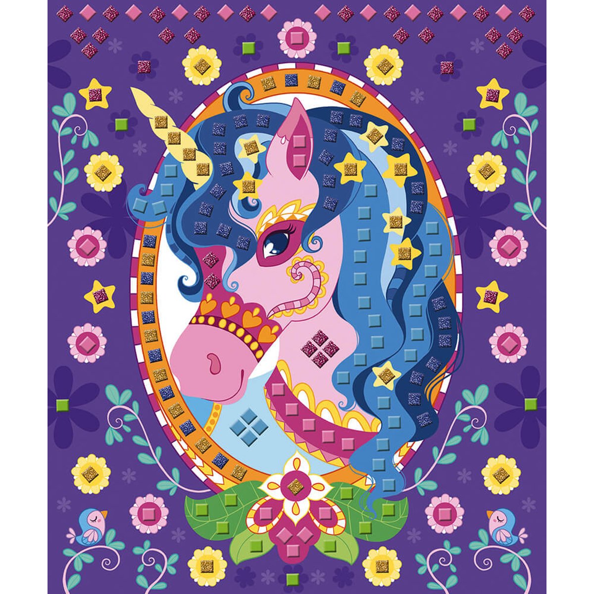 Mosaïques Poneys et Licornes rose, JANOD