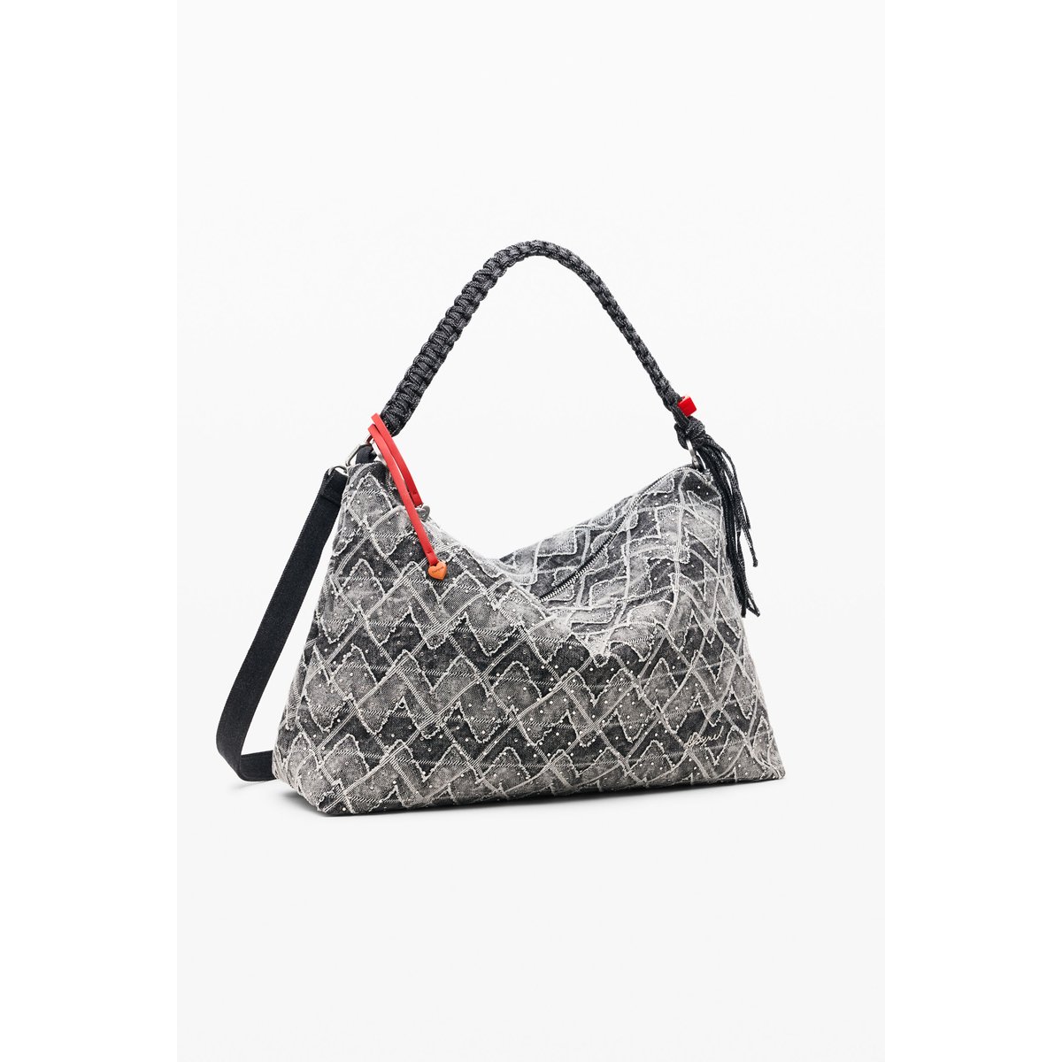 Sac moyen avec clous et charm bleu, DESIGUAL