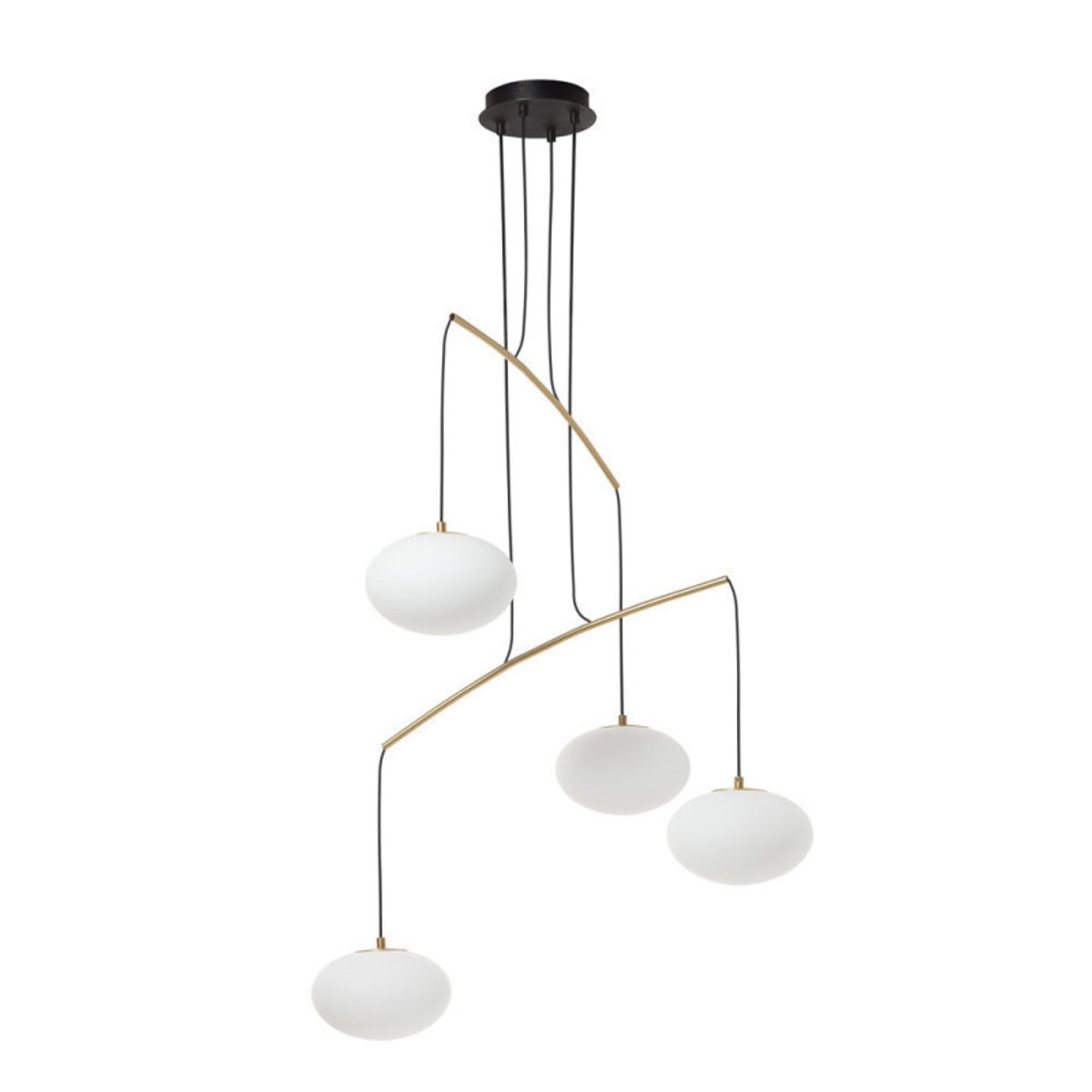 Grande lampe à suspension globe Press laiton laiton, MILLUMINE