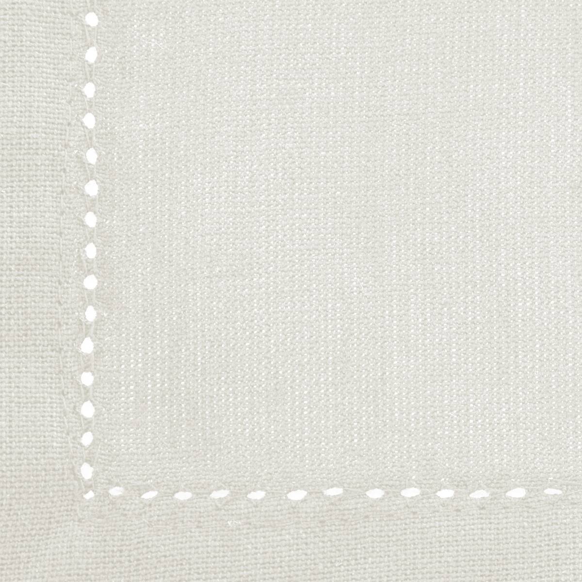 Lot de 4 serviettes de table Chambray blanc, ATMOSPHERA