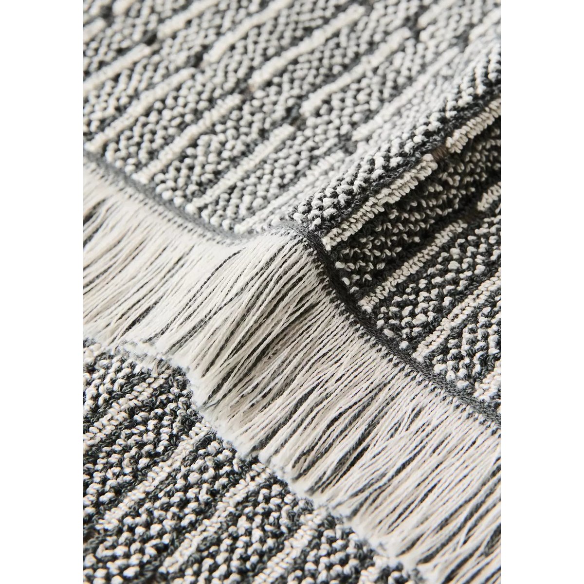 Drap de bain en coton jacquard bleu, MANGO HOME