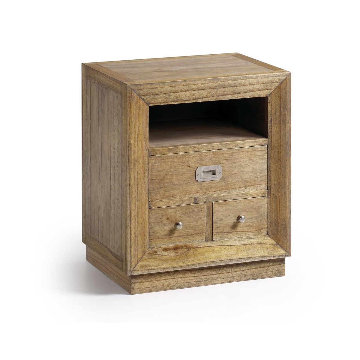 Table de chevet 3 tiroirs bronze - KERLINE marron, DECORATION D’AUTREFOIS