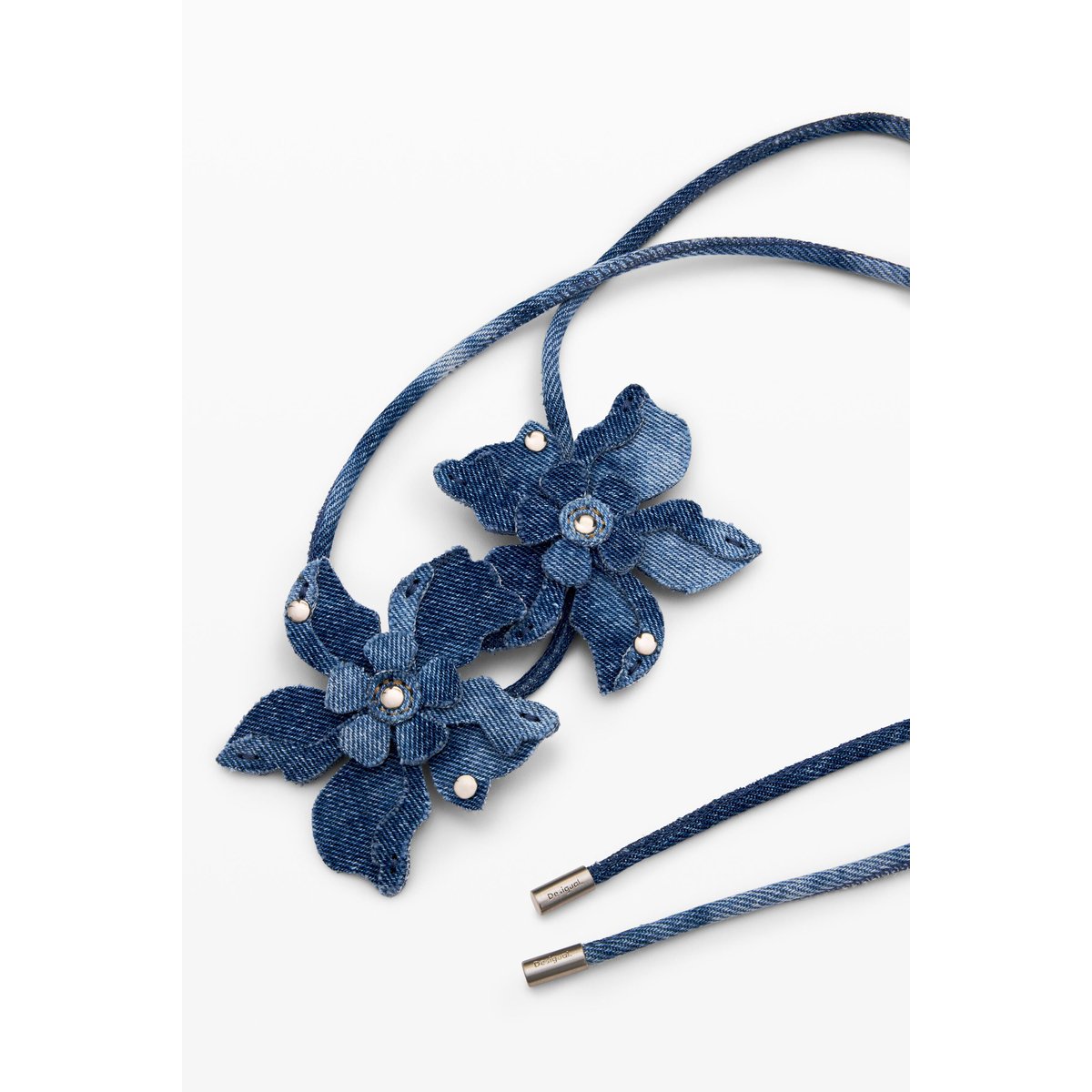Ceinture Denim Fleurs 100 % Coton bleu, DESIGUAL