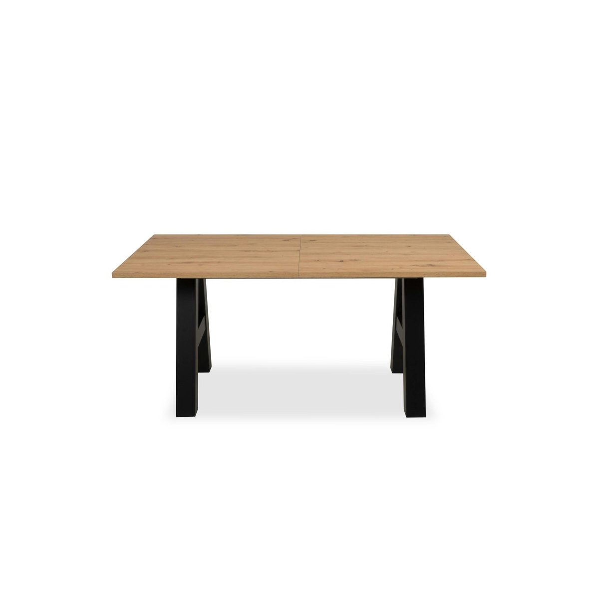 Table extensible effet bois pieds tréteaux 157-234 cm ALVA noir, PIER IMPORT