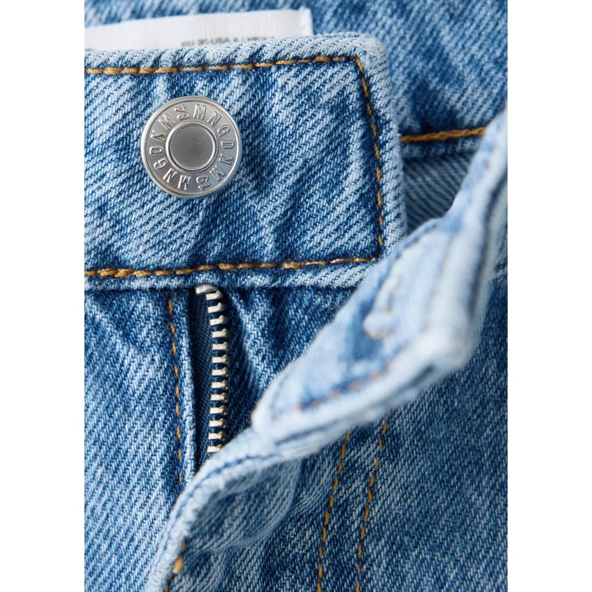 Jean Danila large taille haute bleu moyen, MANGO