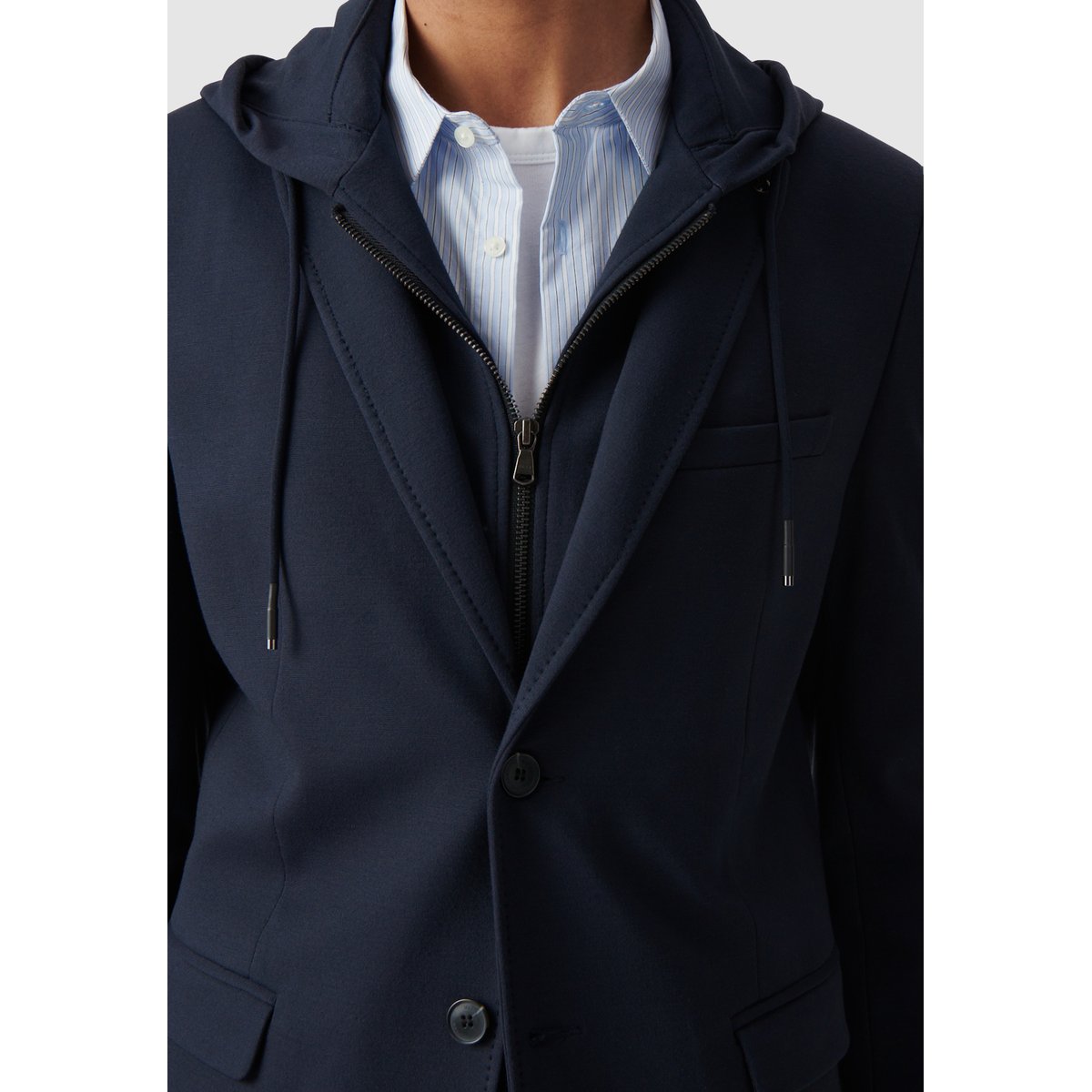 Veste avec parementure amovible bleu marine, IKKS