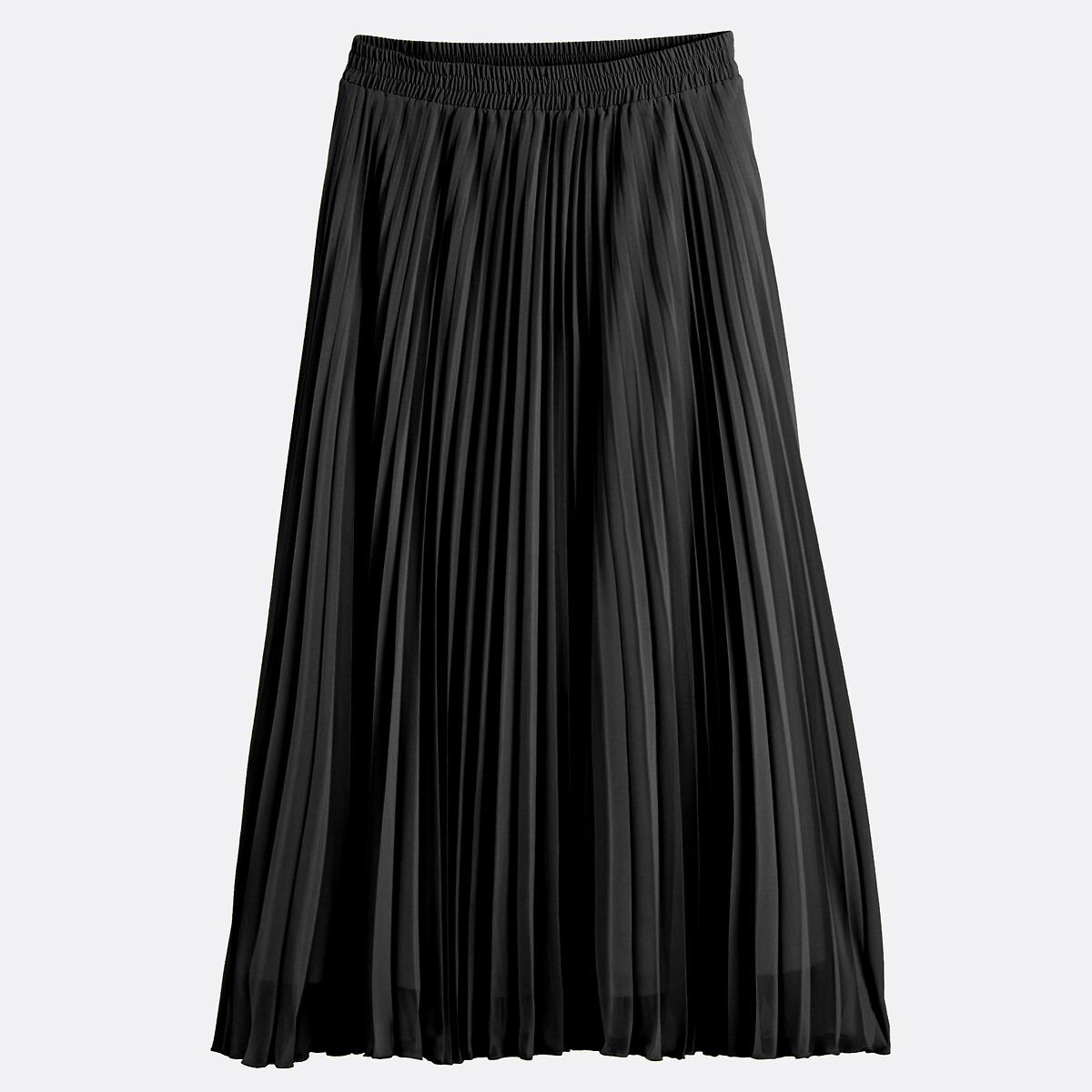 Jupe évasée plissée, longue noir, LA REDOUTE COLLECTIONS