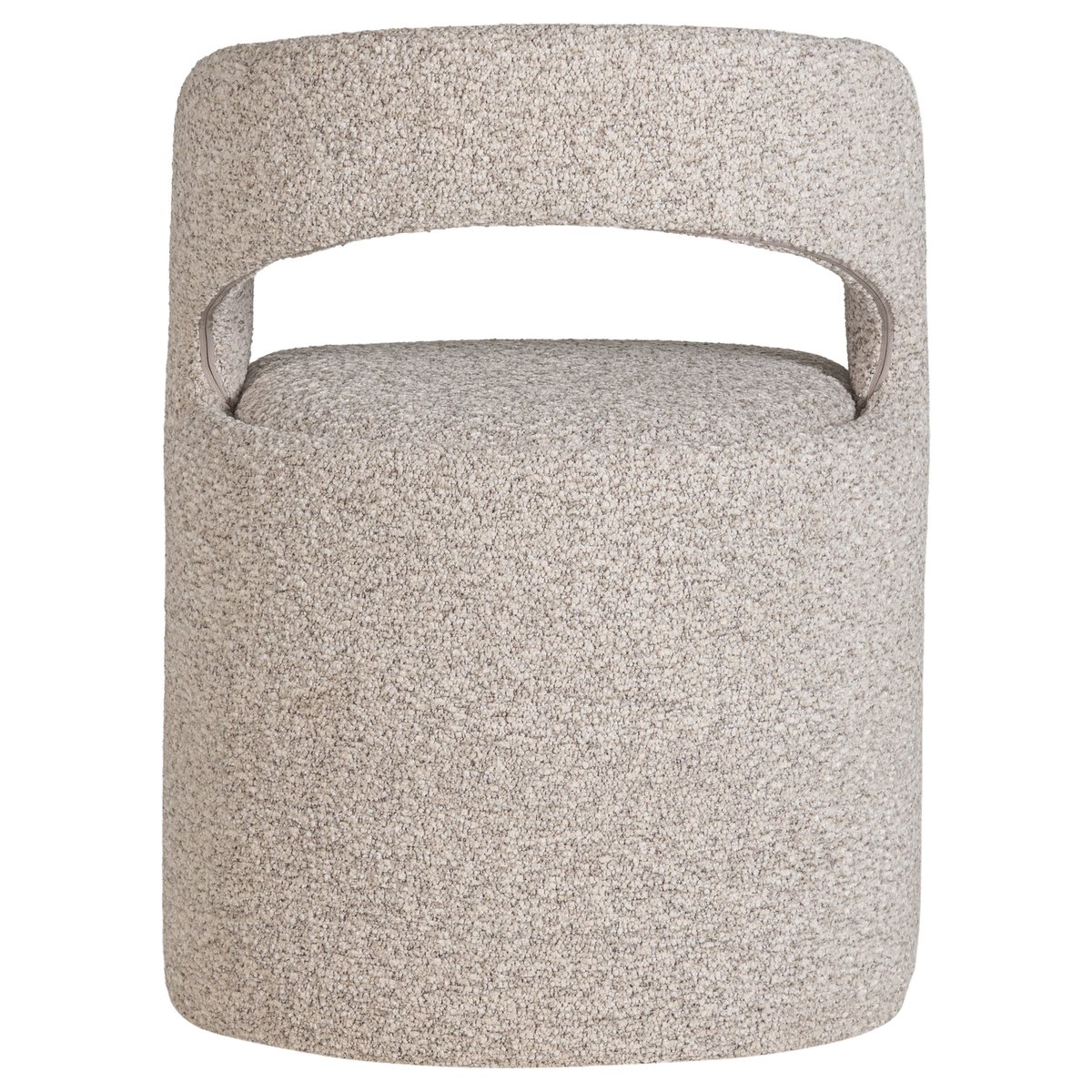 Chaise de salle à manger en bouclé épais LANOR naturel, WOOOD