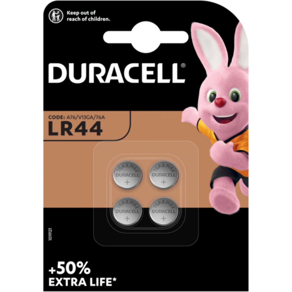 Pile LR44 / A76 x4 couleur unique, DURACELL