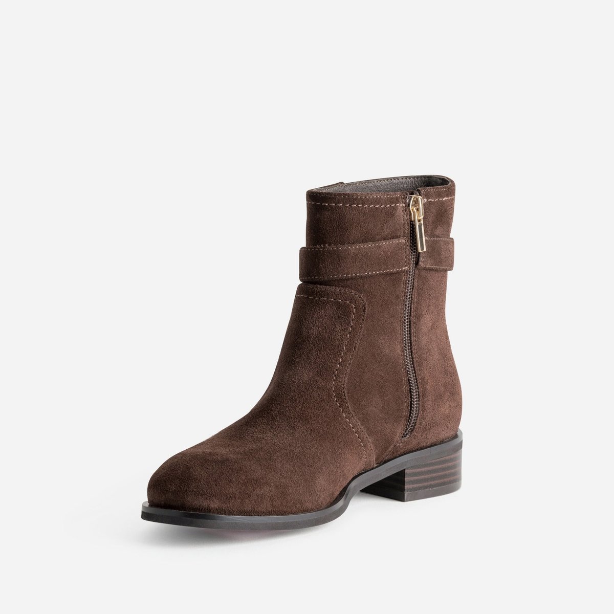 Boots en cuir LUNE chocolat, ERAM