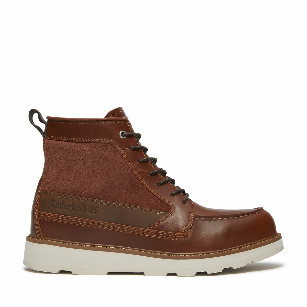 Bottines à lacets en cuir BRITTON MILLS MID LACE rouille, TIMBERLAND