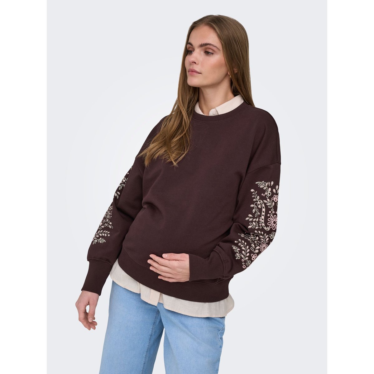 Sweat-Shirt chocolate plum, ONLY