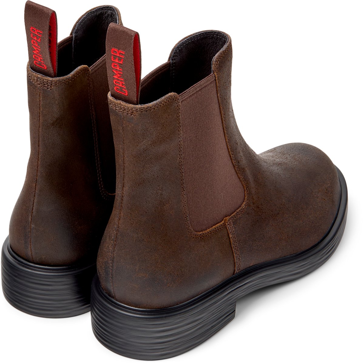Bottines Dean cuir marron foncé, CAMPER