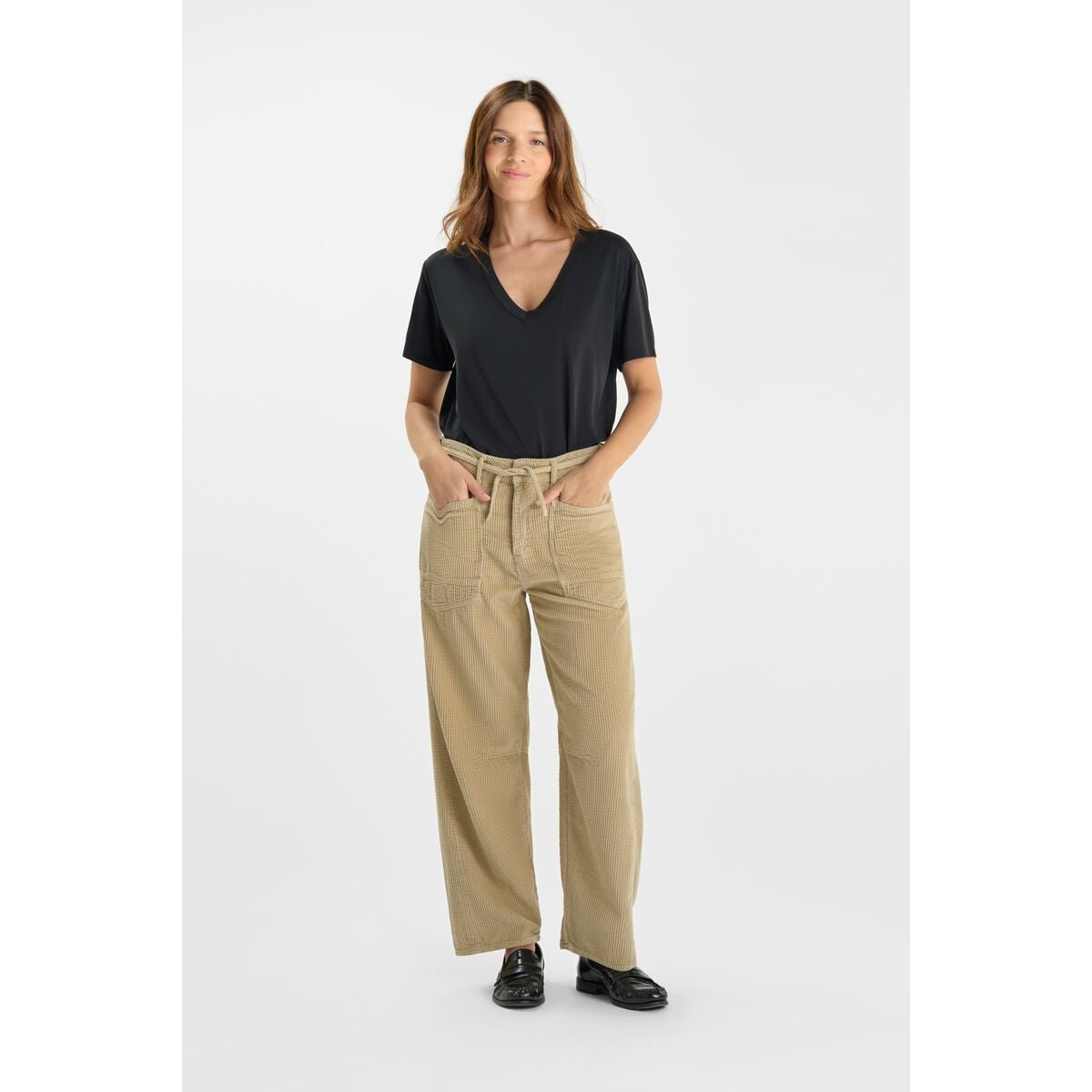 Pantalon loose, large MADIE beige, LE TEMPS DES CERISES