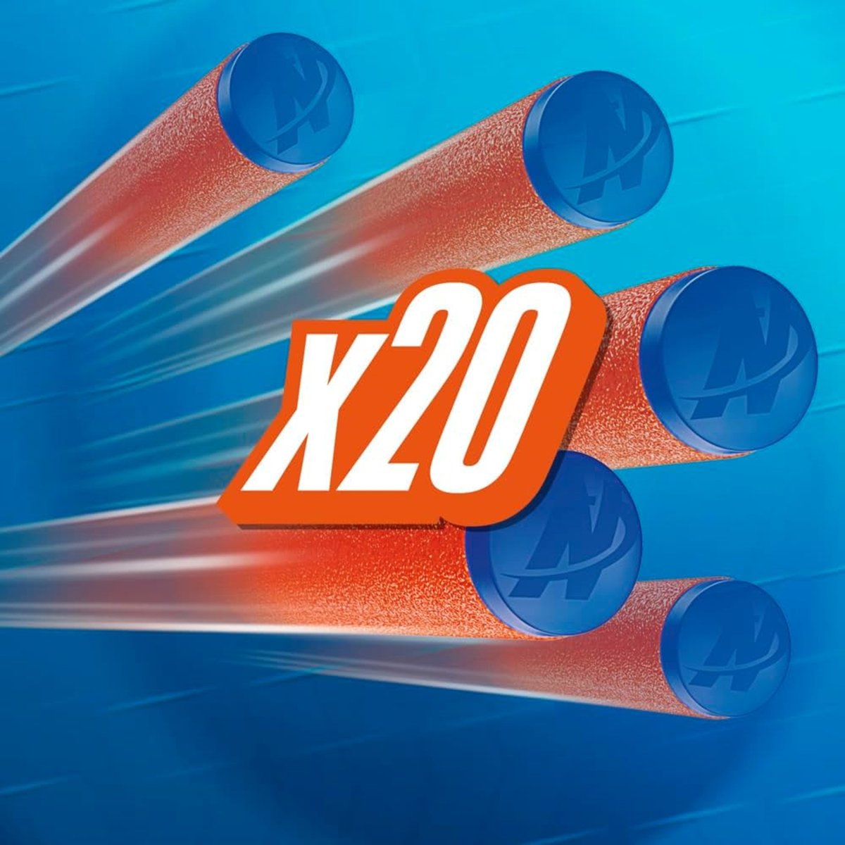Nerf N Series 20 fléchettes N1 orange et bleu, HASBRO