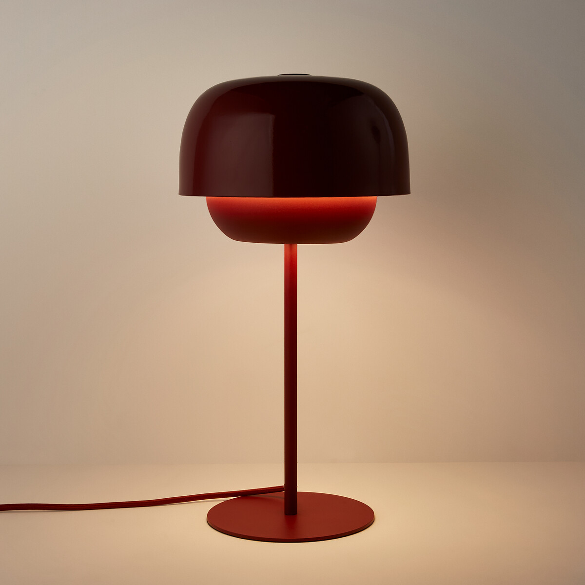 Lamp van gekleurd ijzer, Kinoko bordeaux , LA REDOUTE INTERIEURS