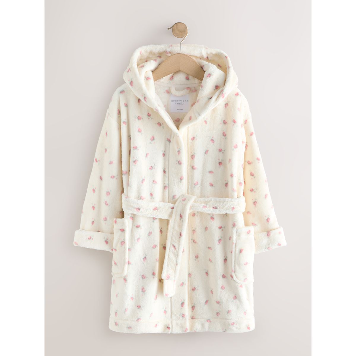 Peignoir en polaire rose crème, NEXT