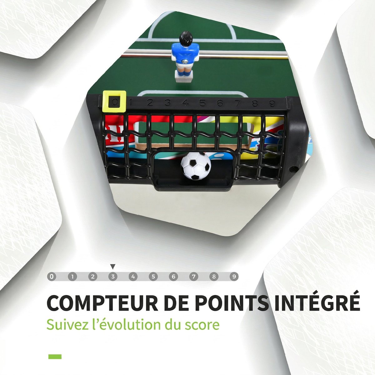 Mini Table Football MDF Multicolore multicolore, HOMCOM