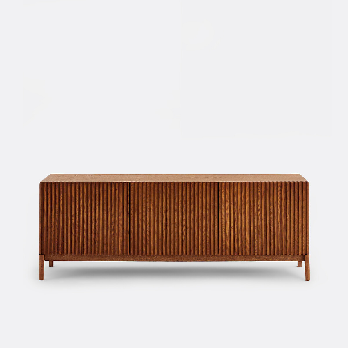 TV-meubel met 3 deuren 160 cm NEOTTIE notenhout tint, LA REDOUTE INTERIEURS
