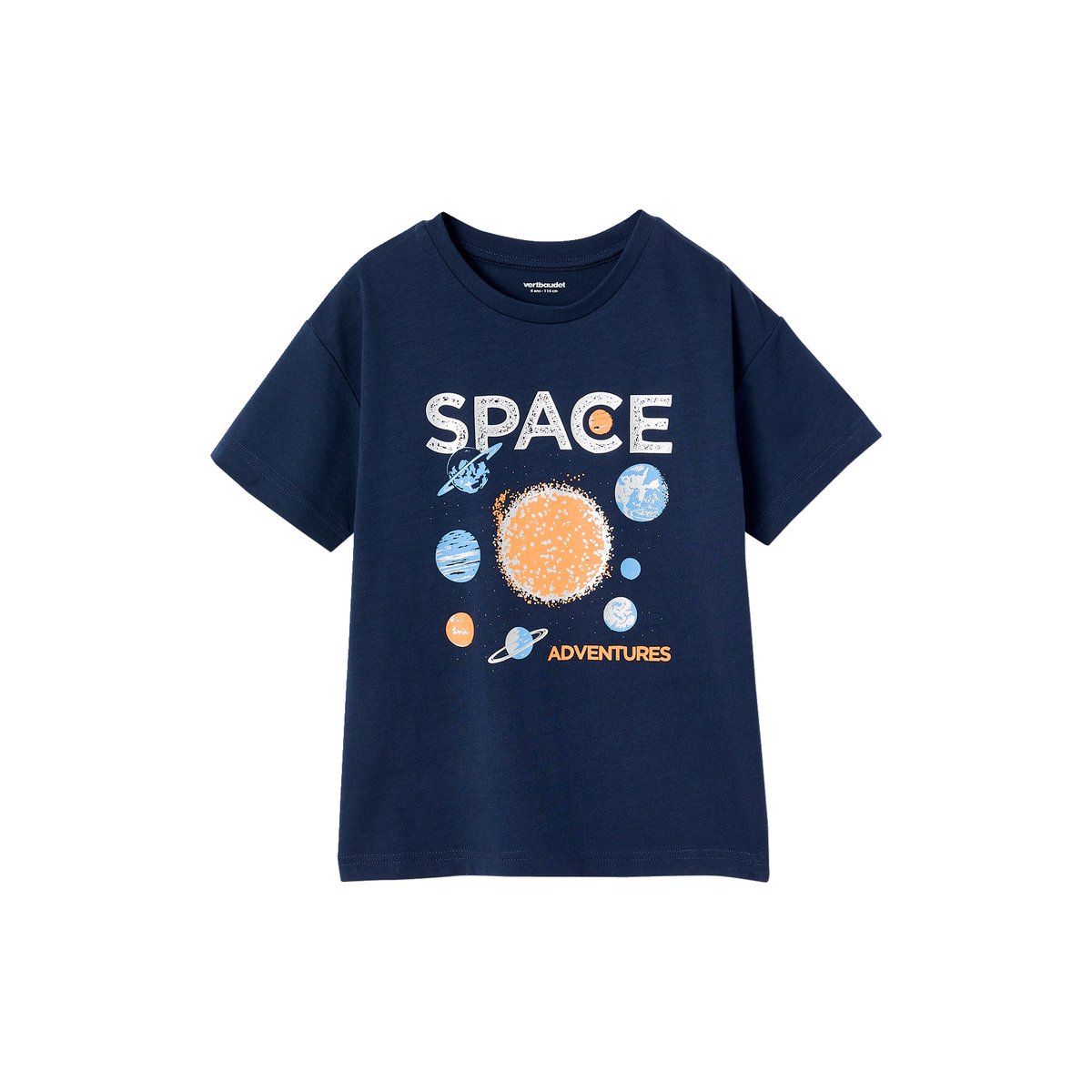 T-Shirt motif brillant space bleu nuit, VERTBAUDET