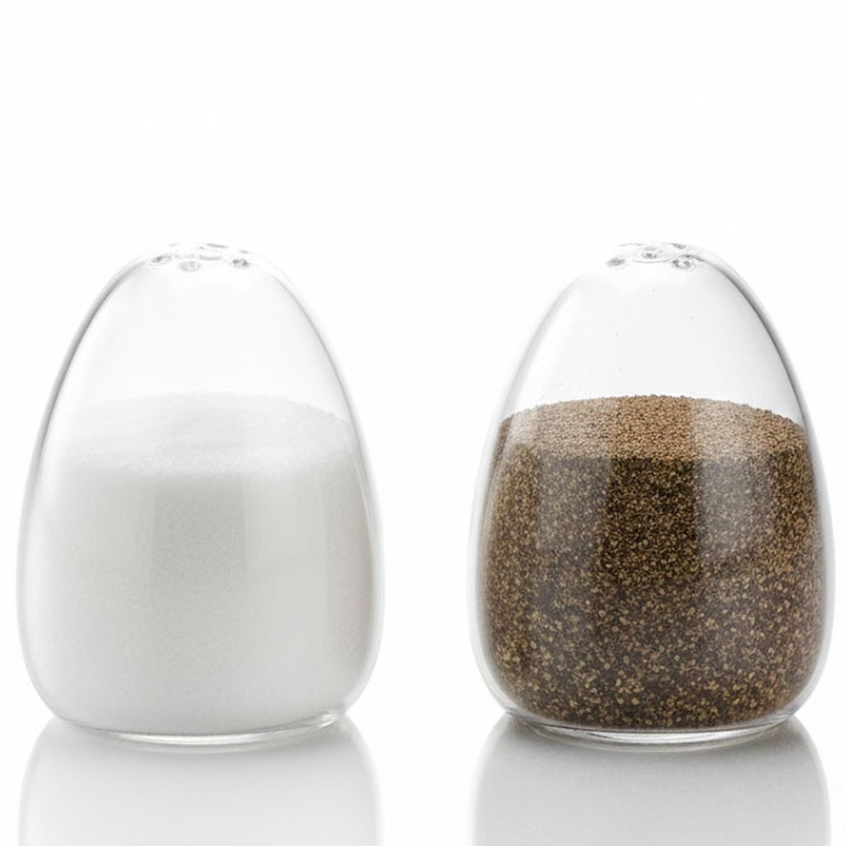 Salière et Poivrière Design en Verre Transparent OvoÏde transparent, WADIGA