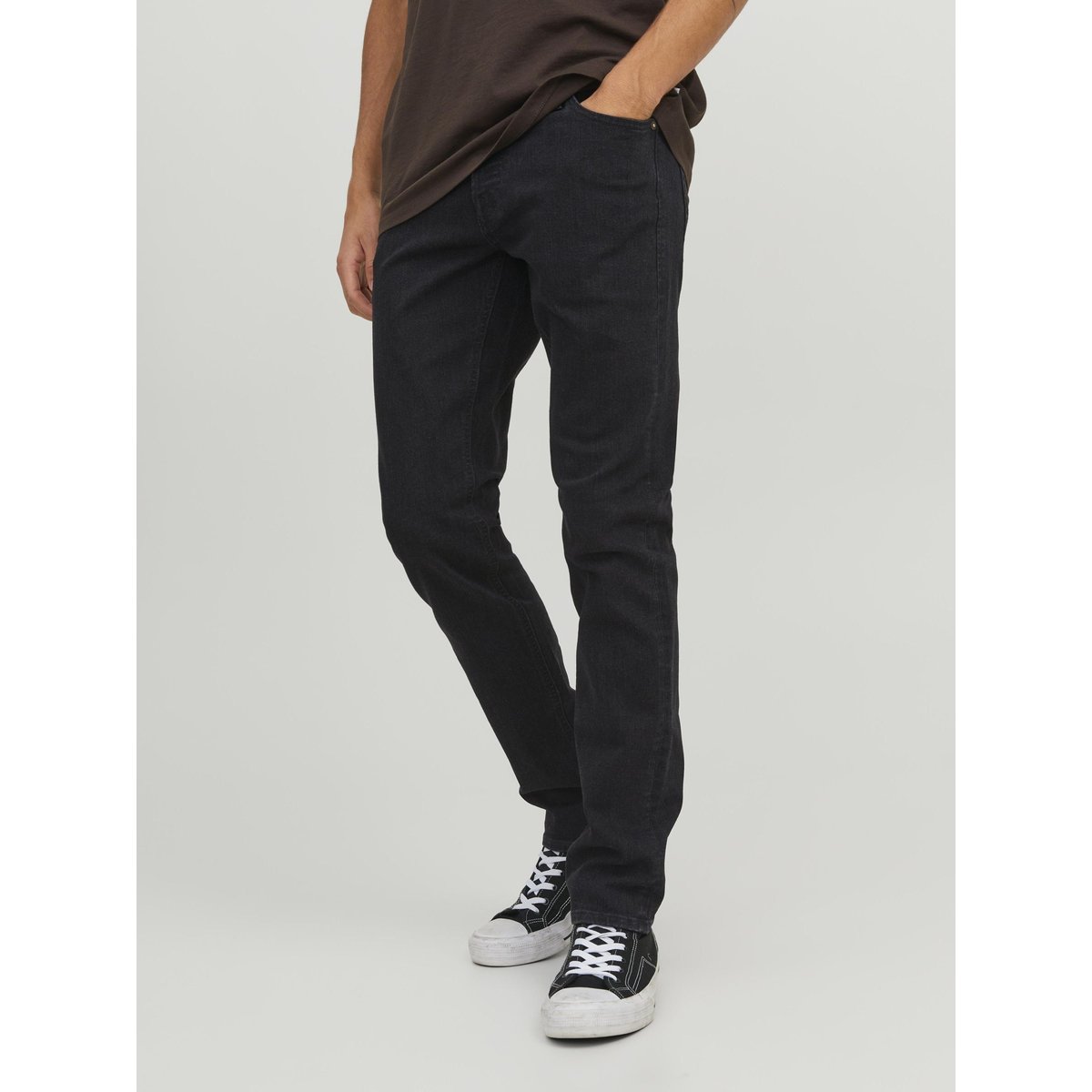 Jean slim stretch Glenn black denim, JACK & JONES