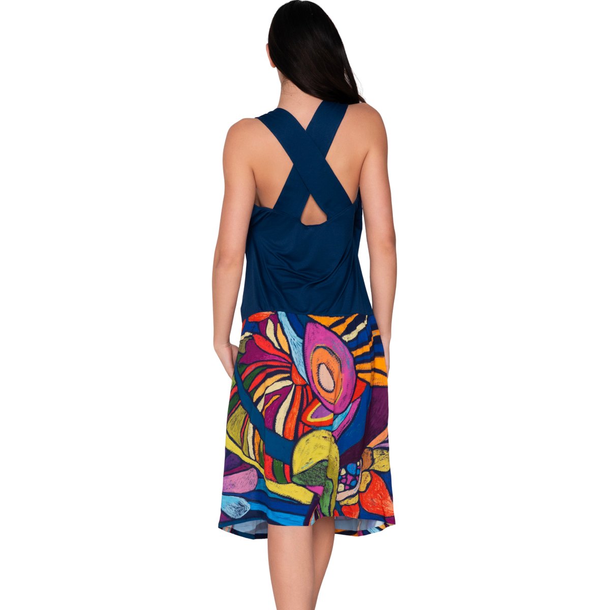 Robe de plage mi-longue NEON multicolore, LUNA SPLENDIDA