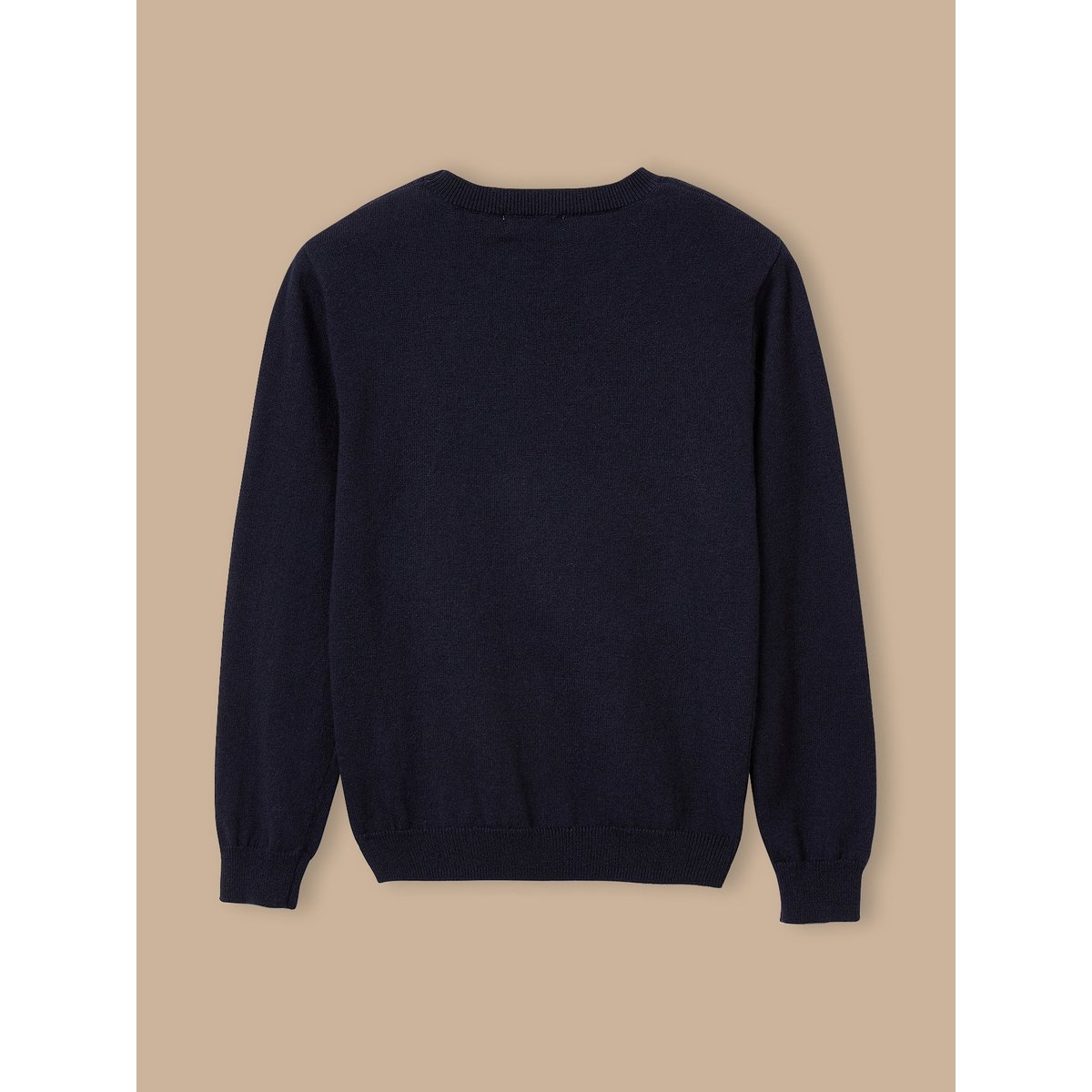 Pull col rond marine, CYRILLUS