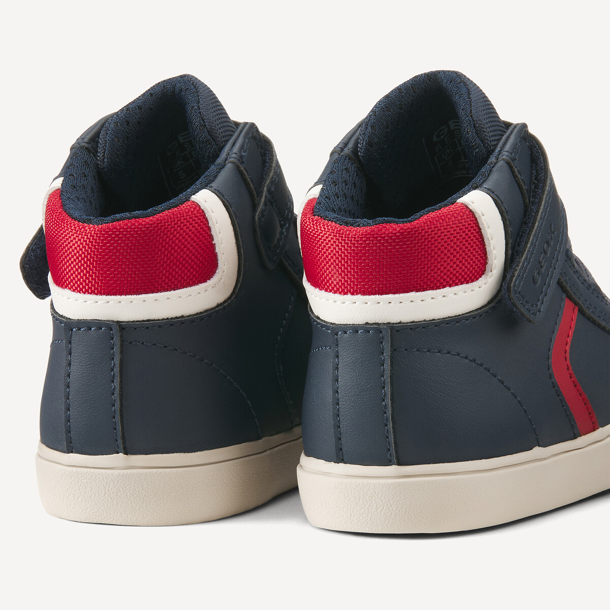 Baskets montantes respirantes Gisli bleu marine/rouge, GEOX