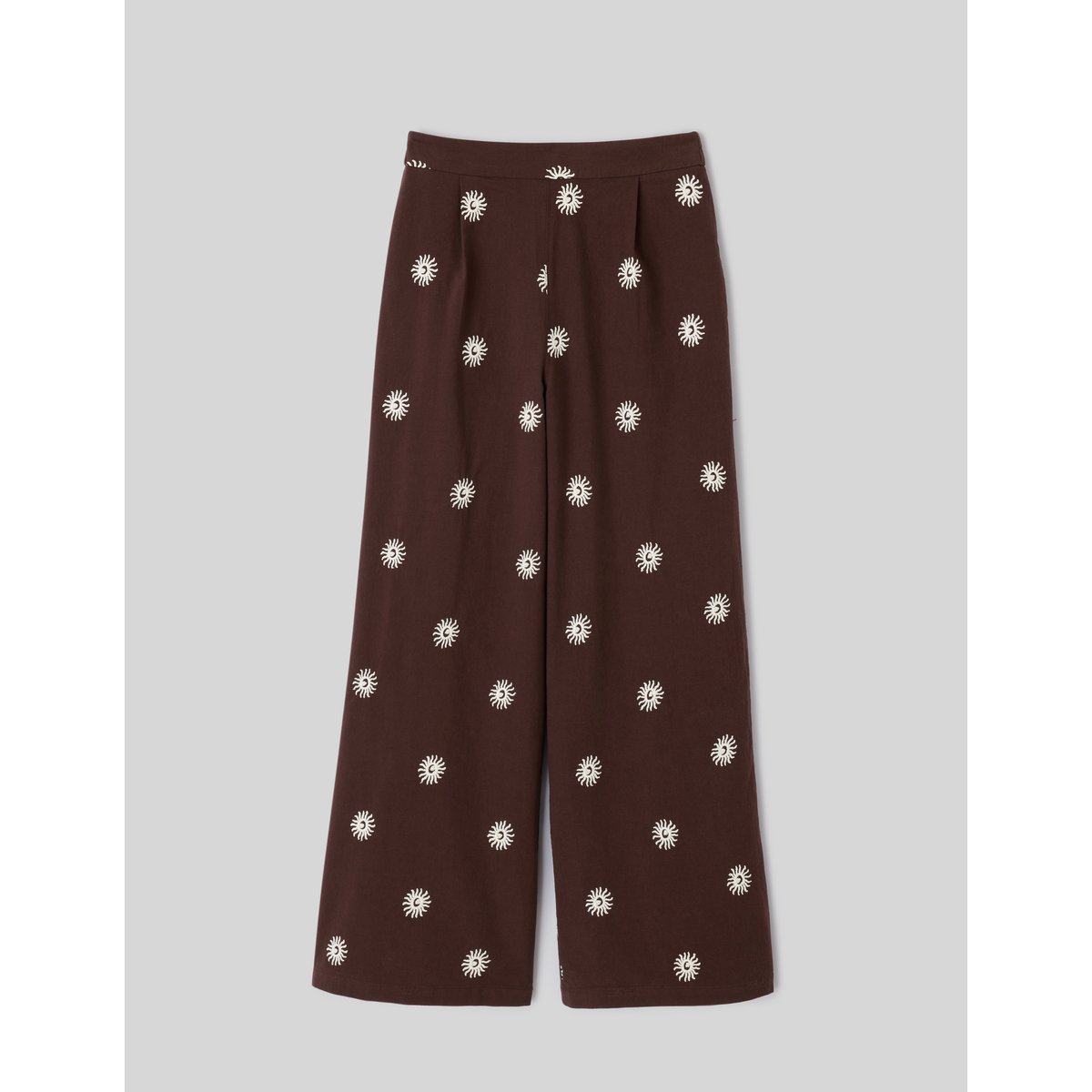 Pantalon brodé marron foncée, BZB