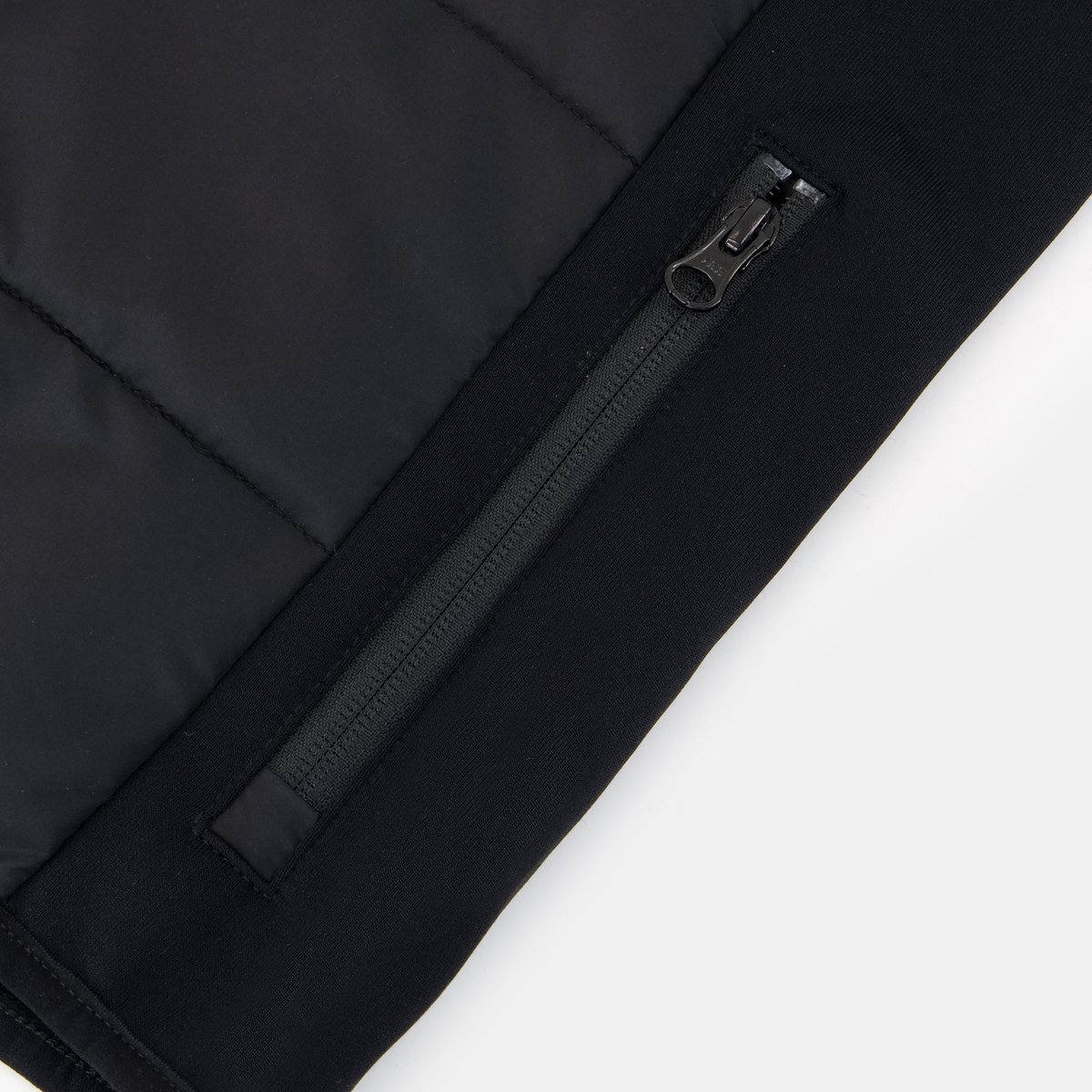 Veste zippée matelassée Essentiel bi-matière Essentiels ton/ton black, LE COQ SPORTIF