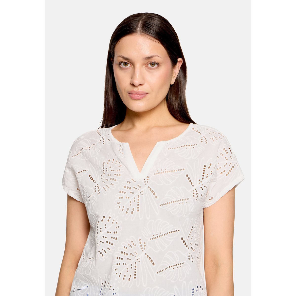 Haut casual à encolure en v blanc, BETTY & CO