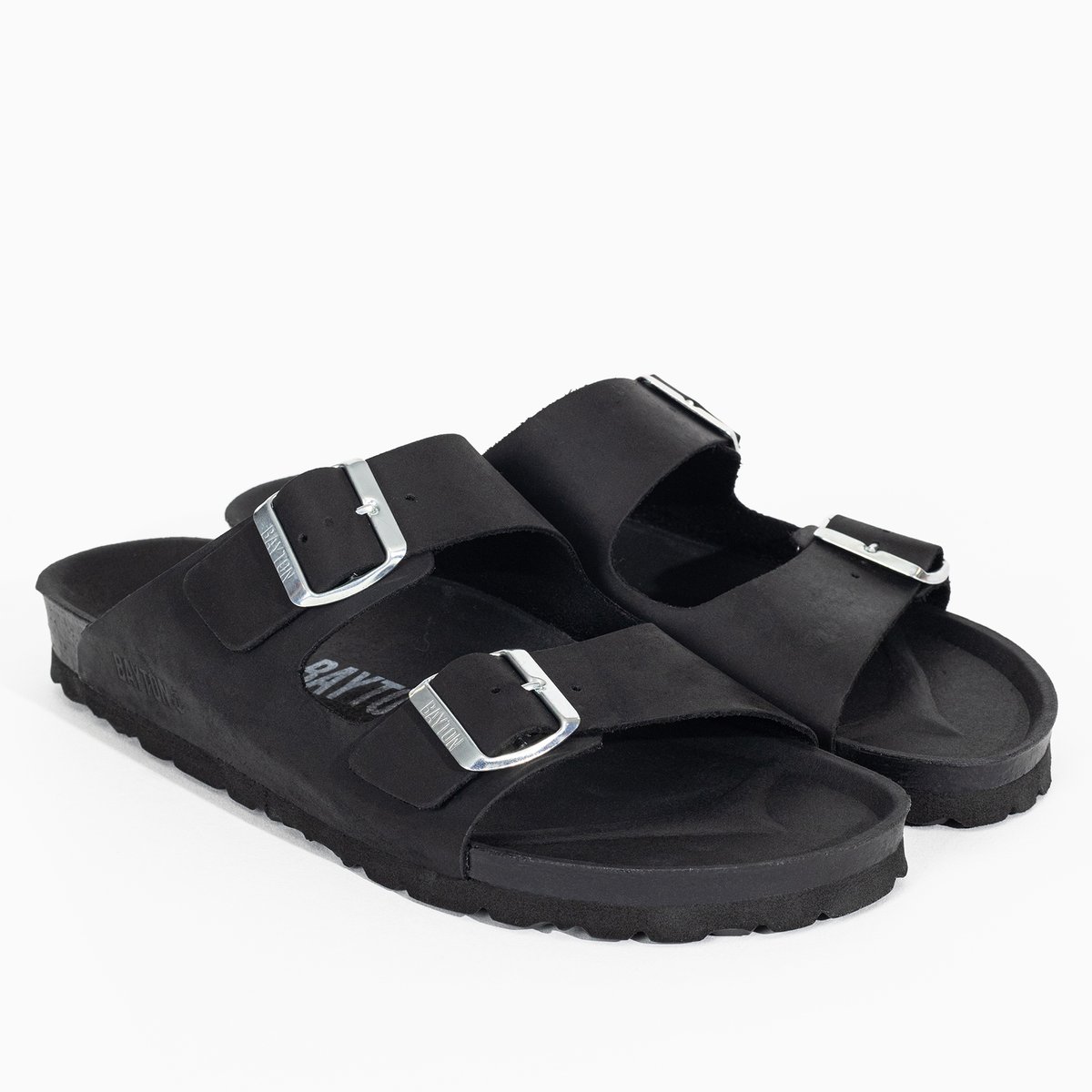 Sandales en cuir ATLAS noir, BAYTON