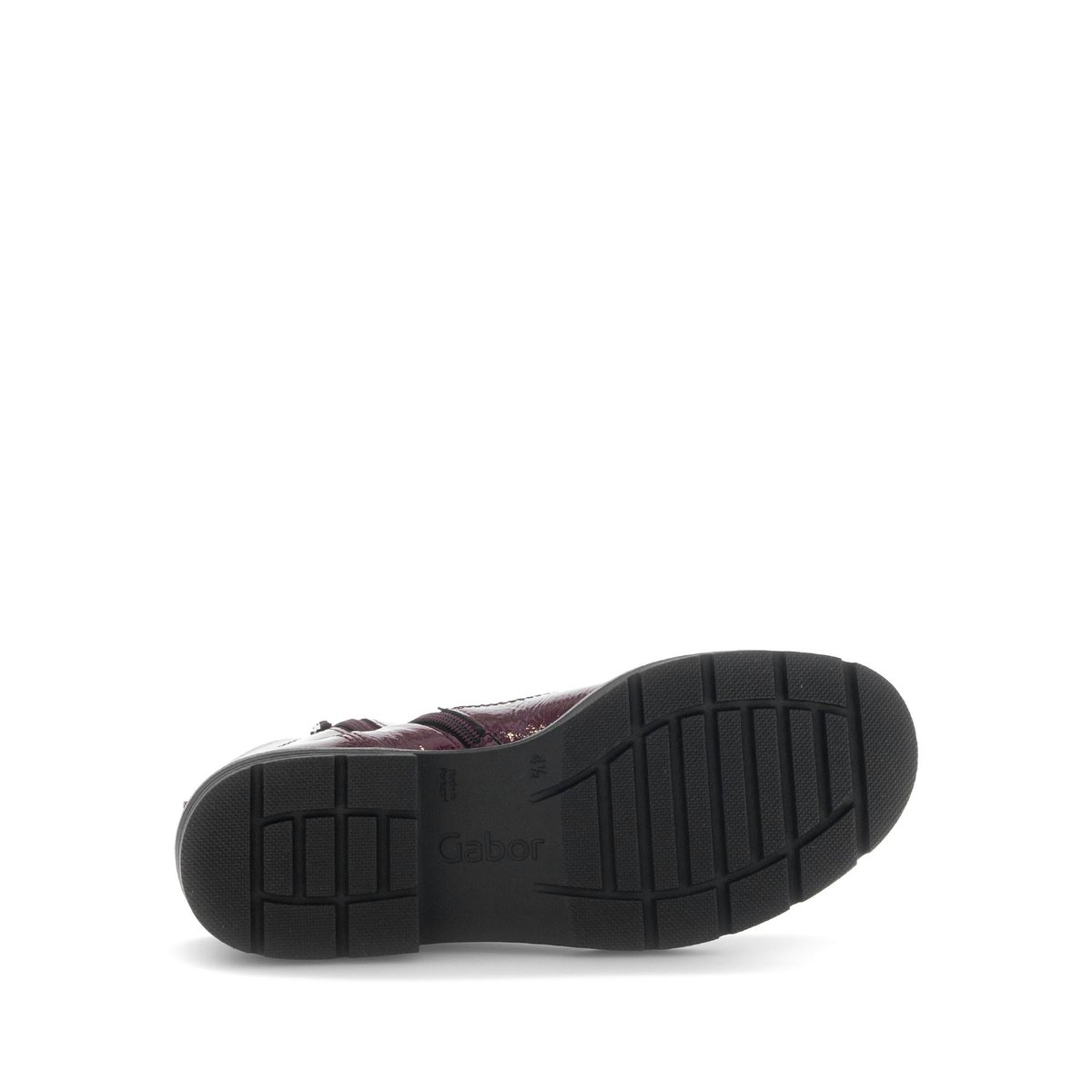 Bottines en cuir verni à talon décroché rouge, GABOR