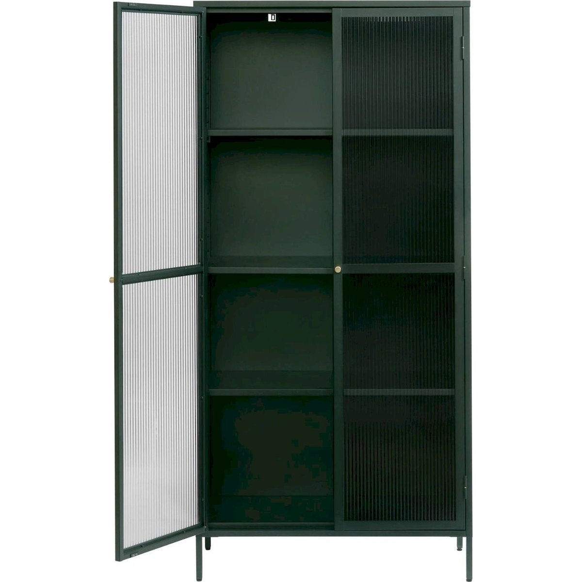 Vitrine métal et verre collection AVENSUNLY vert, RECOLLECTION