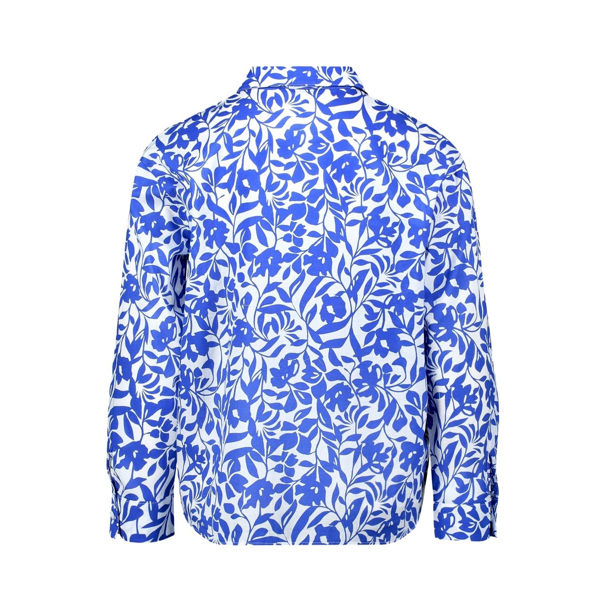 Chemisier long à manches longues blanc/bleu, BETTY BARCLAY