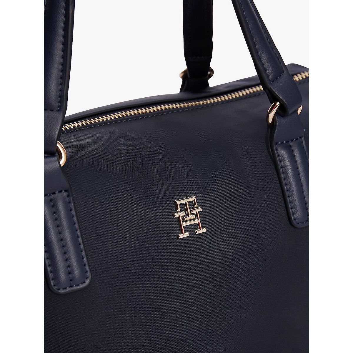 Bolso tipo tote pequeño, TH EMBLEM azul marino, TOMMY HILFIGER