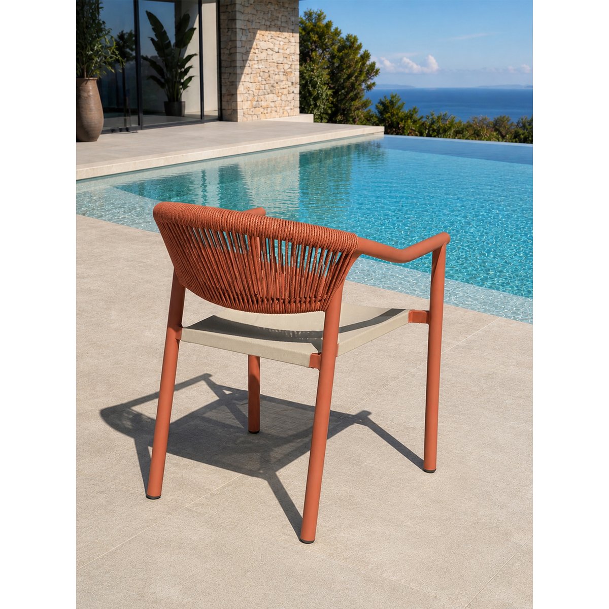 Lot de 2 fauteuils de jardin - SUMBA terracotta, DCB GARDEN