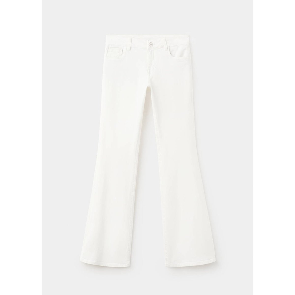 Jean flare regular waist blanc, MANGO TEEN