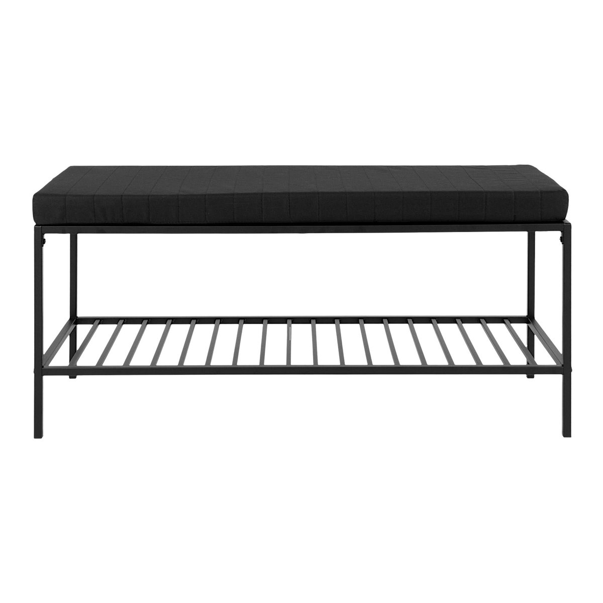 Banc d'entrée noir avec rangement chaussures VARDE noir, PIER IMPORT
