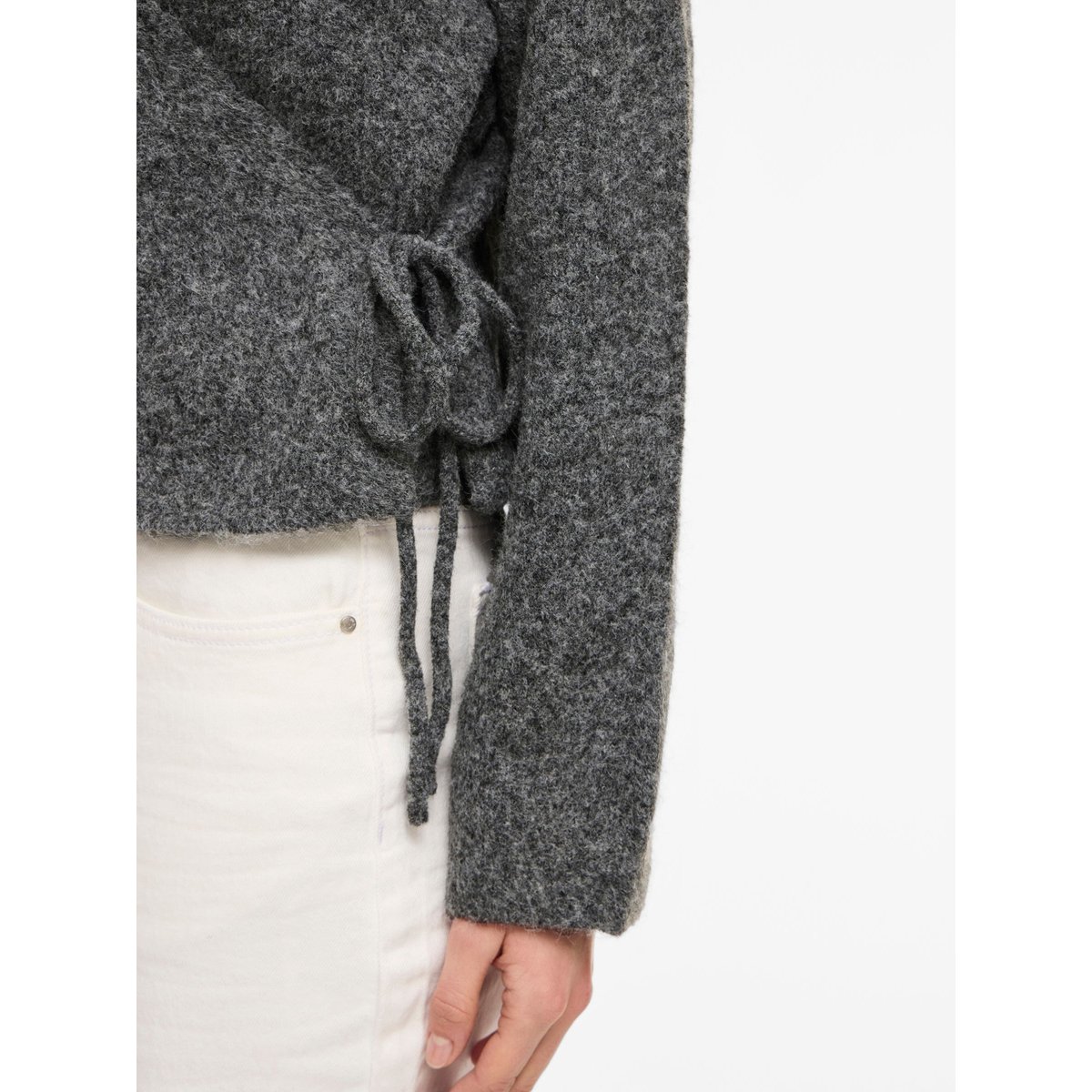 Top Cache-Cœur medium grey melange, VILA
