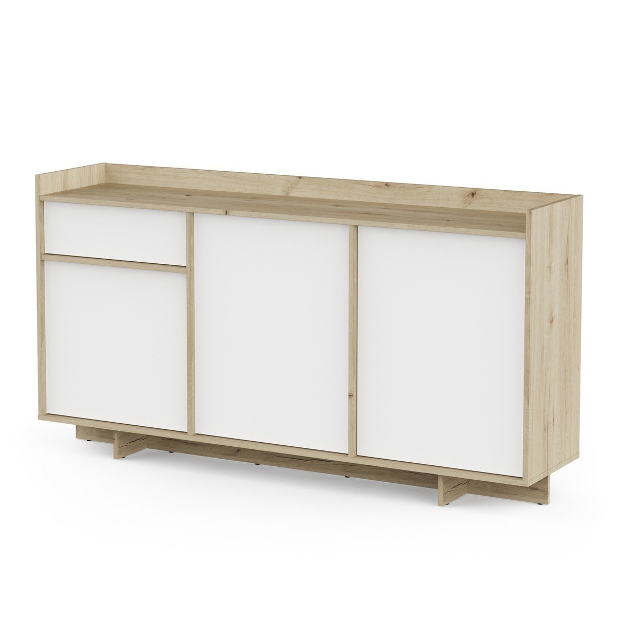 Buffet 3 portes et 1 tiroir - LEAD bois clair, CALICOSY