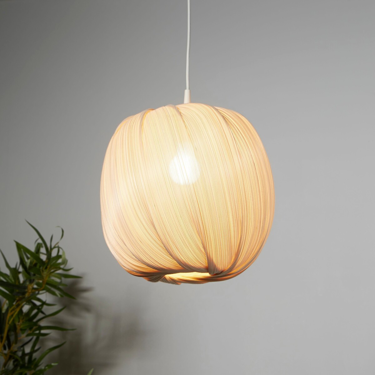 30cm Maple Round Bamboo Lampshade in Natural beige, ÉDITÉ