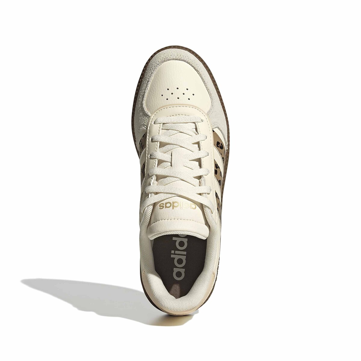 BREAKNET SLEEK leren sneakers beige/luipaardprint, ADIDAS SPORTSWEAR