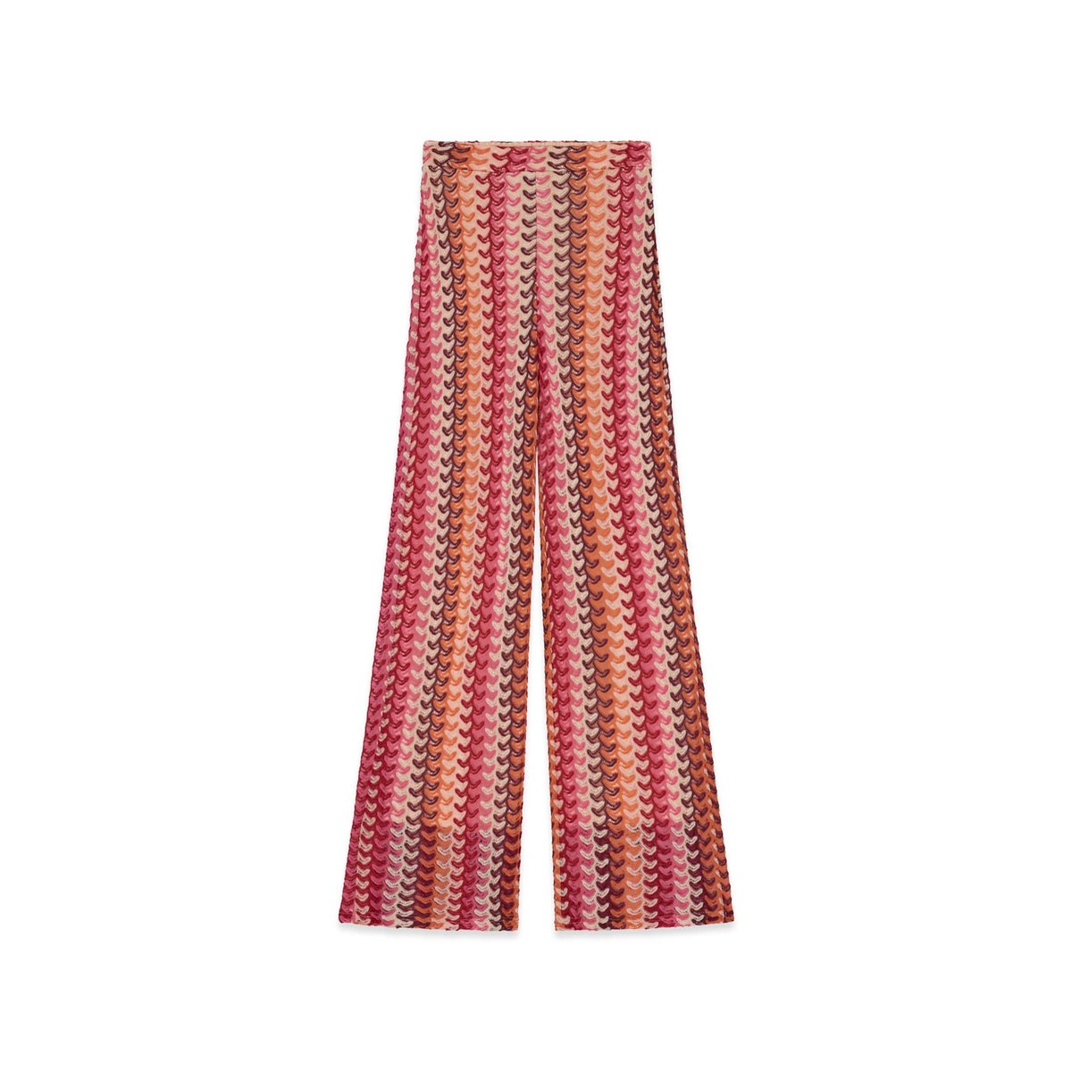 Pantalon Jambe Large Rayé rose multi, GUESS