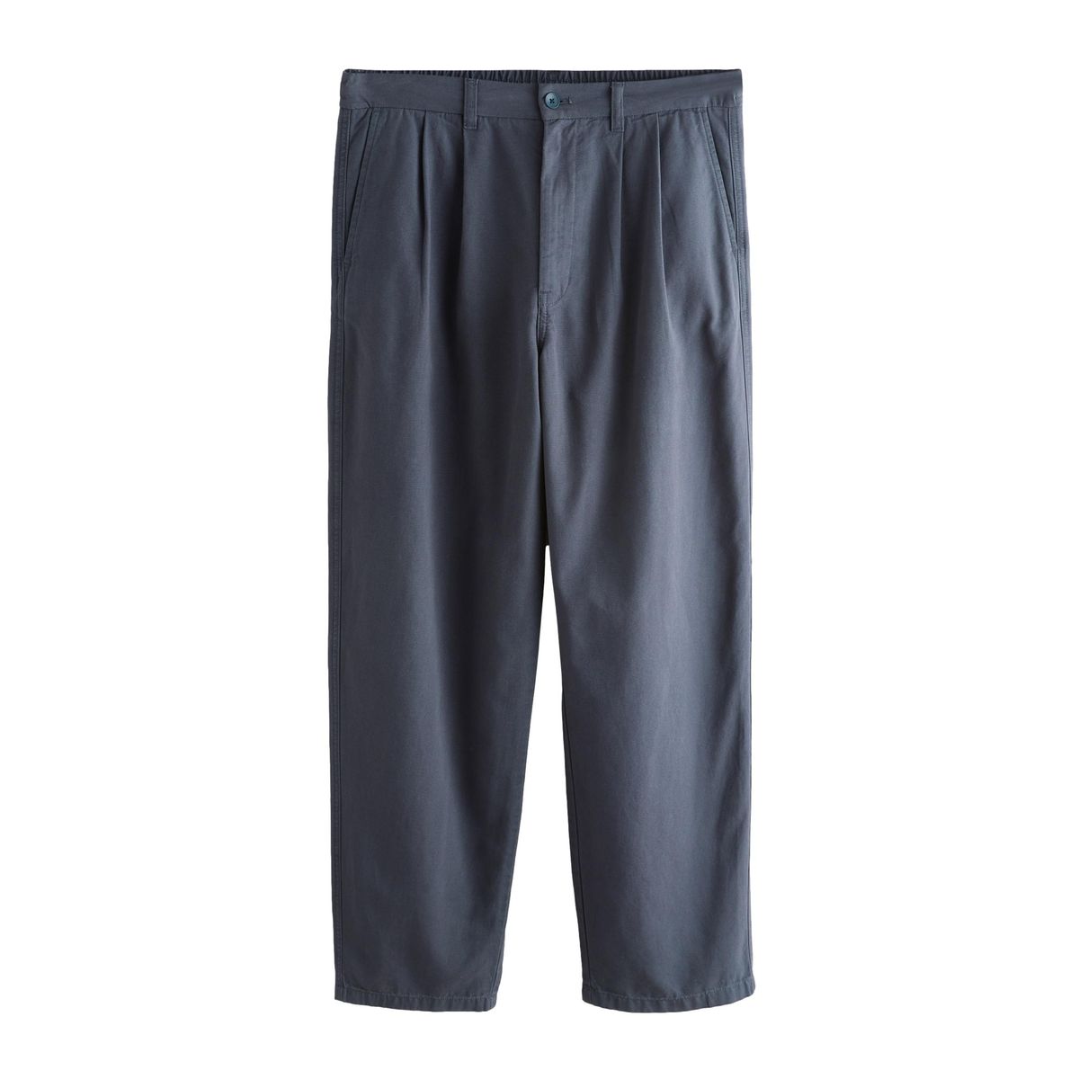 Pantalon chino à 2 plis et taille élastique bleu, NEXT