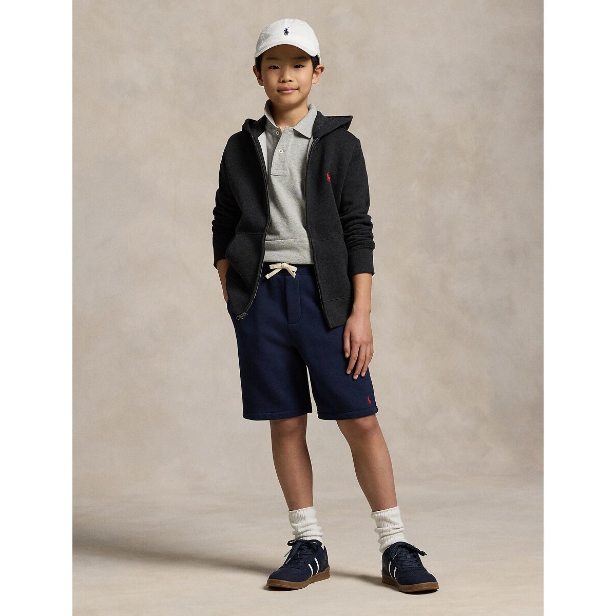 Short en molleton bleu marine, POLO RALPH LAUREN