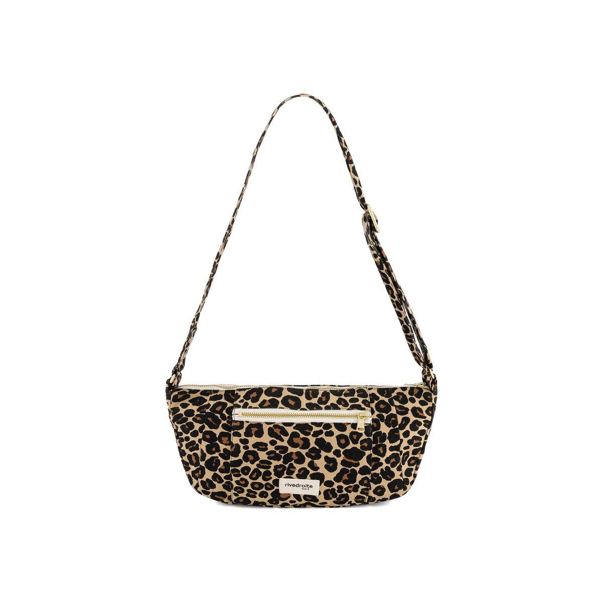 Sac à main imprimé CHARLOT XS léopard beige, RIVEDROITE