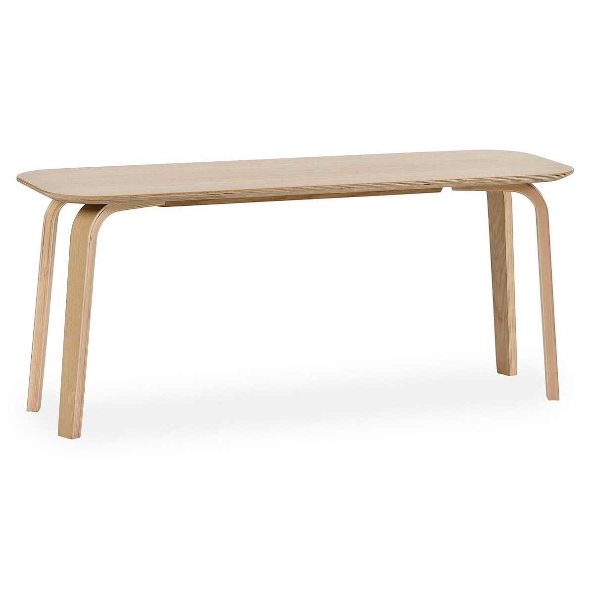 Kael Oak Curved Leg Bench light oak, SO'HOME